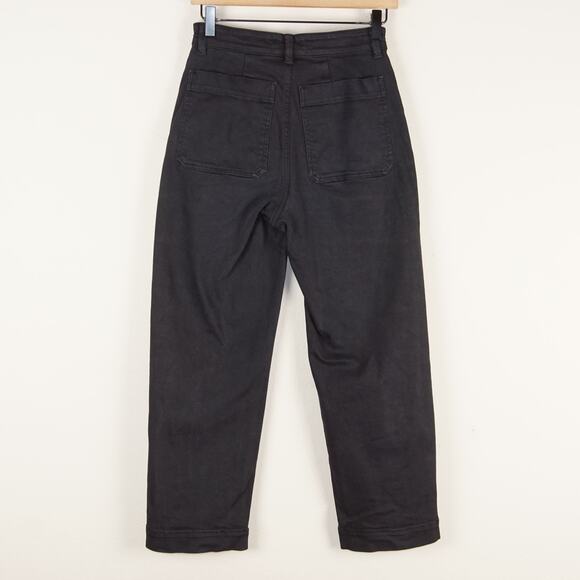 Everlane Black Straight Leg Crop Jeans Womens Sz 0 - Picture 4 of 15